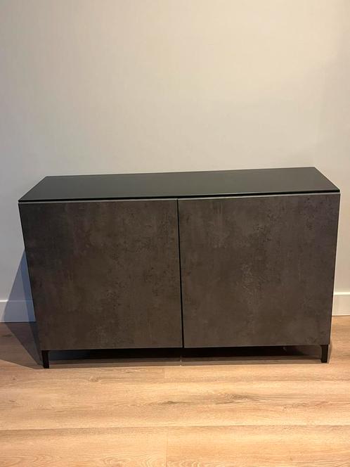 Besta dressoir grijs/ antraciet/ zwart IKEA, Huis en Inrichting, Kasten | Dressoirs, Zo goed als nieuw, 25 tot 50 cm, Ophalen