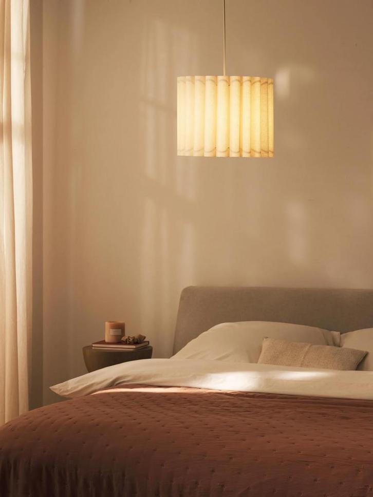 Westwing Hanglamp Linnen, Huis en Inrichting, Lampen | Hanglampen, Zo goed als nieuw, 50 tot 75 cm, Stof, Ophalen of Verzenden