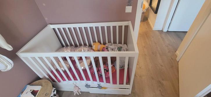Peuterbed/ledikant 60x120cm, Kinderen en Baby's, Kinderkamer | Bedden, Gebruikt, 140 tot 160 cm, 70 tot 85 cm, Lattenbodem, Matras