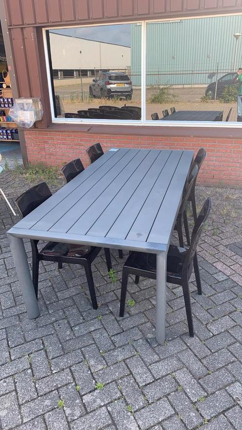 Garden Impressions Tuintafel grijs 220x100x70 cm, Tuin en Terras, Tuintafels, Nieuw, Rechthoekig, Ophalen