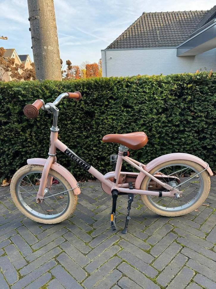 veloretti maxi 3-6 jaar 16 inch zalm, Fietsen en Brommers, Fietsen | Kinderfietsjes, Gebruikt, 16 tot 20 inch, Zijwieltjes, Ophalen