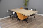 Eettafel teak vergrijsd (diverse afmetingen), Ophalen, Nieuw