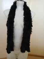 Zwart harige fluffy sjaal, 135 x 15-27 cm rekbaar, ongebruik, Kleding | Dames, Mutsen, Sjaals en Handschoenen, Ophalen of Verzenden