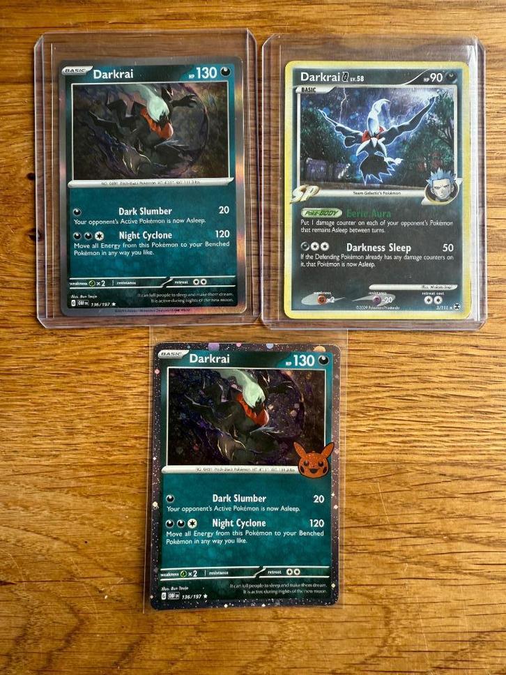 3 x Darkrai Pokemon kaart inclusief 3/111, Hobby en Vrije tijd, Verzamelkaartspellen | Pokémon, Foil, Ophalen of Verzenden