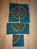 7 Batik servetten van100% katoen ( 35 x 36 cm), Huis en Inrichting, Keuken | Textiel, Ophalen of Verzenden, Nieuw, Groen, Overige typen