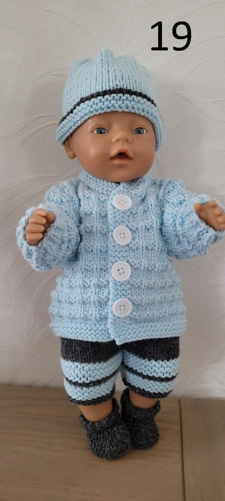Gebreide kleertjes Baby pop 42cm Nieuw poppenkleding, Kinderen en Baby's, Speelgoed | Poppen, Nieuw, Babypop, Ophalen of Verzenden