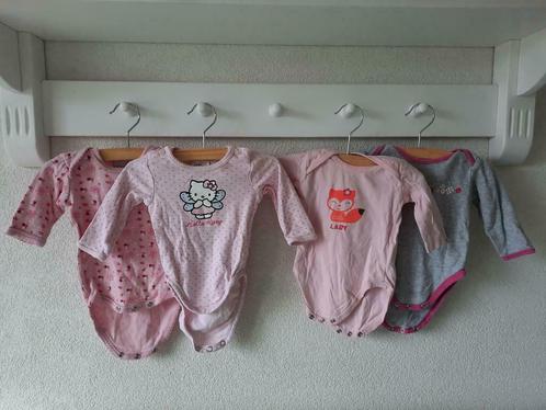 3x Meisjes Romper Lange Mouwen Hello Kitty, Prenatal Maat 56, Kinderen en Baby's, Babykleding | Maat 56, Gebruikt, Meisje, Nacht- of Onderkleding