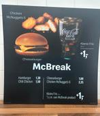 3 stuks Mc Donald’s reclame, Verzamelen, Merken en Reclamevoorwerpen, Ophalen of Verzenden, Zo goed als nieuw, Reclamebord