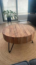 Ronde houten salontafel (diameter 70cm), Huis en Inrichting, Tafels | Salontafels, Ophalen, 50 tot 100 cm, Rond, Zo goed als nieuw