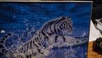 Glow in the Dark Tijger Puzzel ingelijst, Hobby en Vrije tijd, Denksport en Puzzels, Ophalen, 500 t/m 1500 stukjes, Gebruikt, Legpuzzel