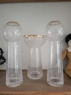 Zusss Melkglas Setje met Gouden Rand, Huis en Inrichting, Woonaccessoires | Vazen, Wit, Ophalen of Verzenden, Minder dan 50 cm
