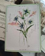Aquarel kaart ' Korenbloem ', Ophalen of Verzenden, Nieuw, Overige thema's