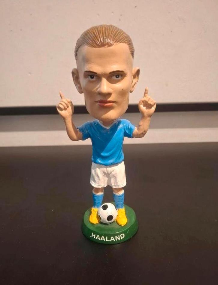 Bobblehead pop - Haaland (Manchester City), Verzamelen, Poppetjes en Figuurtjes, Zo goed als nieuw, Ophalen