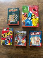 Diverse Bordspellen: Keer op Keer, Zinga, Uno, etc., Een of twee spelers, Ophalen of Verzenden, Zo goed als nieuw
