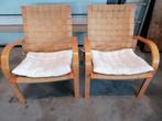 2 retro stoelen vintage jute design, Huis en Inrichting, Stoelen, Ophalen, Overige materialen, Twee, Overige kleuren