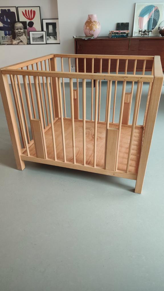 Schardt houten box + matras en boxkleed, Kinderen en Baby's, Boxen, Gebruikt, Vierkant, Boxkleed, Ophalen