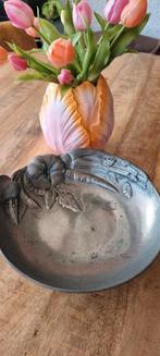 Art nouveau 95% zinn tin fruitschaal tinnen schaal vintage, Antiek en Kunst, Antiek | Tin, Ophalen of Verzenden
