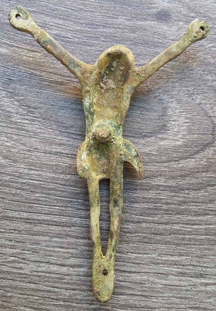 16 de eeuw Bodemvondst Brons Bronzen Corpus Christus, Ophalen of Verzenden, Brons