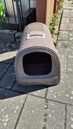 Curver rattan kattenbak met schepje creme, Ophalen of Verzenden, Gebruikt, Gesloten