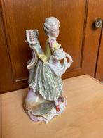 Porseleinen beeldje met kaarshouder, Antiek en Kunst, Ophalen of Verzenden