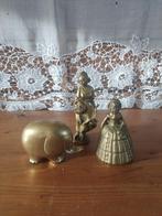 Koperen vrouw(bel), olifant, vrouw met mand, Ophalen of Verzenden