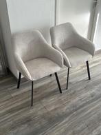 2X Beige Draaibare Eetkamerstoelen, Huis en Inrichting, Stoelen, Ophalen, Twee, Overige kleuren, Zo goed als nieuw