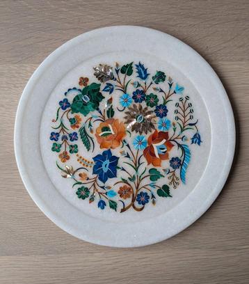 White Marble Inlay Plate beschikbaar voor biedingen