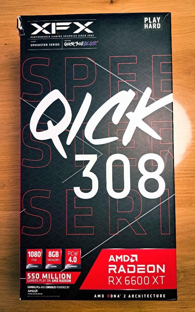 XFX SPEEDSTER QUICK 308 AMD Radeon RX 6600 XT BLACK 8G, Computers en Software, Videokaarten, Zo goed als nieuw, AMD, PCI-Express 4.0