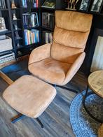 Relaxfauteuil met hocker, Huis en Inrichting, Fauteuils, Ophalen, Zo goed als nieuw, Stof, 50 tot 75 cm