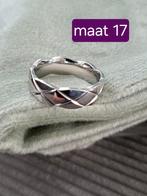 Ring gevlochten maat 17 Nieuw stainless steel, IJzer of Staal, Nieuw, Ophalen of Verzenden, 17 tot 18