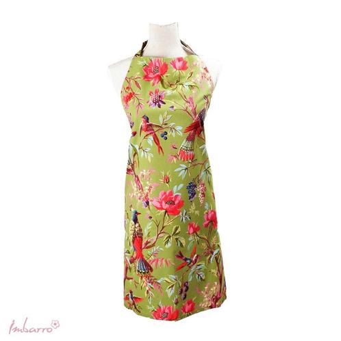 Mosgroen schort Paradise Imbarro leuk als kado met ovenwant, Huis en Inrichting, Keuken | Textiel, Nieuw, Schort, Groen, Ophalen of Verzenden