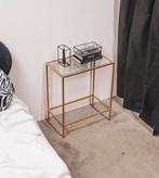 Gouden bijzettafel - Housevitamin, Huis en Inrichting, Woonaccessoires | Zuilen en Pilaren, Ophalen, Zo goed als nieuw