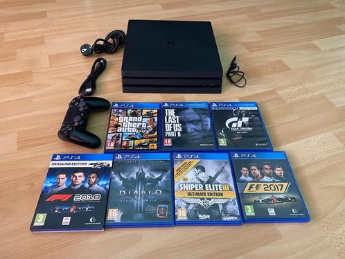 Playstation 4 Pro 1TB + Controller + 7 games, Spelcomputers en Games, Spelcomputers | Sony PlayStation 4, Gebruikt, Pro, 1 TB