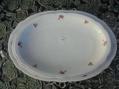 3 x ovale vleesschaal Shirnding Bavaria met roze roosjes, Antiek en Kunst, Antiek | Servies los, Ophalen of Verzenden