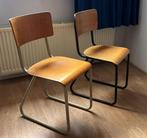 Twee vintage stoeltjes, Gebruikt, Twee, Metaal, Ophalen