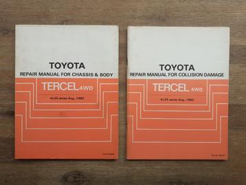2 Originele WERKPLAATSHANDBOEKEN voor TOYOTA TERCEL 4WD AL25 beschikbaar voor biedingen