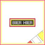 Tekstembleem - BIER HIER (RWG), Oeteldonk, Carnaval, Verzenden, Nieuw