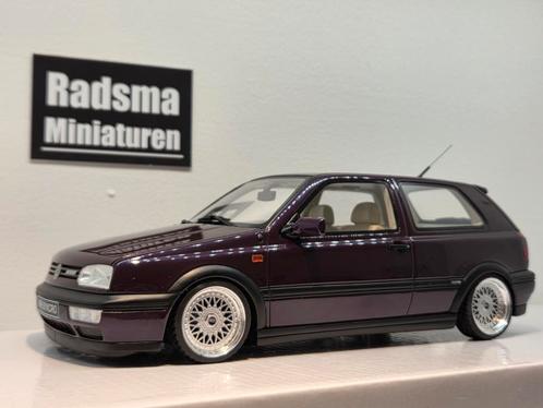 Volkswagen Golf Mk3 VR6 - Verlaagd + BBS - 1:18 Ottomobile, Hobby en Vrije tijd, Modelauto's | 1:18, Zo goed als nieuw, Auto, OttOMobile