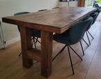 Houten tafel vintage / bohemian style, Huis en Inrichting, Tafels | Eettafels, Ophalen, Gebruikt, 200 cm of meer, 50 tot 100 cm