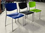 48x Ahrend Kantinestoelen Stapelstoelen, Ophalen, Gebruikt, Blauw, Vijf, Zes of meer stoelen