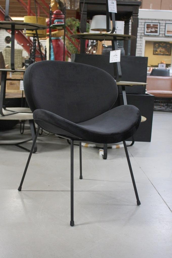 2 x hippe eetkamerstoel Rose metaal velvet zwart ronde vorm, Huis en Inrichting, Stoelen, Nieuw, Twee, Metaal, Stof, Zwart, Ophalen