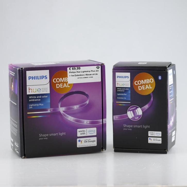 Philips Hue Lightstrip Plus 2m + 1m Extention | Nieuw uit do, Huis en Inrichting, Lampen | Overige, Zo goed als nieuw