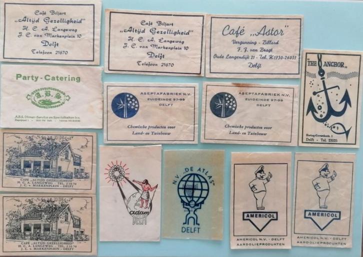 Delft gesorteerd op A 419, Verzamelen, Suikerzakjes, Verzenden