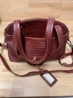 Cowboysbag leren tas bruin/rood, Sieraden, Tassen en Uiterlijk, Tassen | Damestassen, Ophalen, Gebruikt, Bruin, Handtas