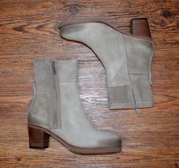 Shabbies - suede leren enkellaars Dk Sand - maat 38 beschikbaar voor biedingen