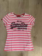Heel mooi roze wit gestreept Superdry t-shirt mt. L z.g.a.n!, Maat 38/40 (M), Superdry, Ophalen of Verzenden, Zo goed als nieuw