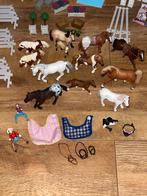 Schleich paarden springbak en stal met veel toebehoren, Ophalen of Verzenden, Zo goed als nieuw