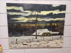 Jachtopzichters Huis in de Onzalige Bossen, Antiek en Kunst, Kunst | Schilderijen | Klassiek, Ophalen of Verzenden