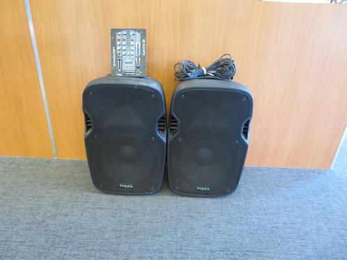 IBIZA XTK15 - XTK15A - DJM150BT | Pawn Eindhoven, Audio, Tv en Foto, Luidsprekers, Gebruikt, Front, Rear of Stereo speakers, Overige merken