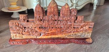 Prachtige houten decoratie, een voorstelling van Angkor Wat. beschikbaar voor biedingen